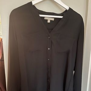 Banana Republic Blouse Black Size Medium